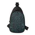 Blue Bitcoin Pattern Print Sling Bag
