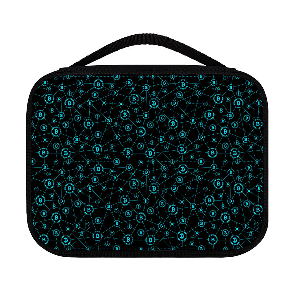 Blue Bitcoin Pattern Print Classic Bible Case