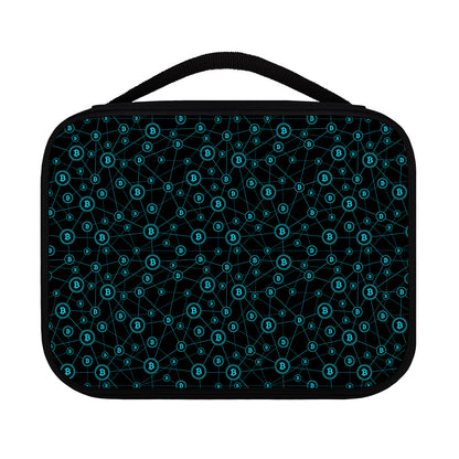 Blue Bitcoin Pattern Print Classic Bible Case