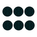 Blue Bitcoin Pattern Print Coaster Set