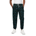Blue Bitcoin Pattern Print Cotton Sweatpants