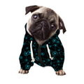 Blue Bitcoin Pattern Print Dog Zip Up Hoodie
