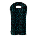 Blue Bitcoin Pattern Print Double Neoprene Wine Tote