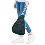 Blue Bitcoin Pattern Print Drawstring Bag