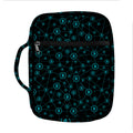 Blue Bitcoin Pattern Print Front Pocket Bible Bag