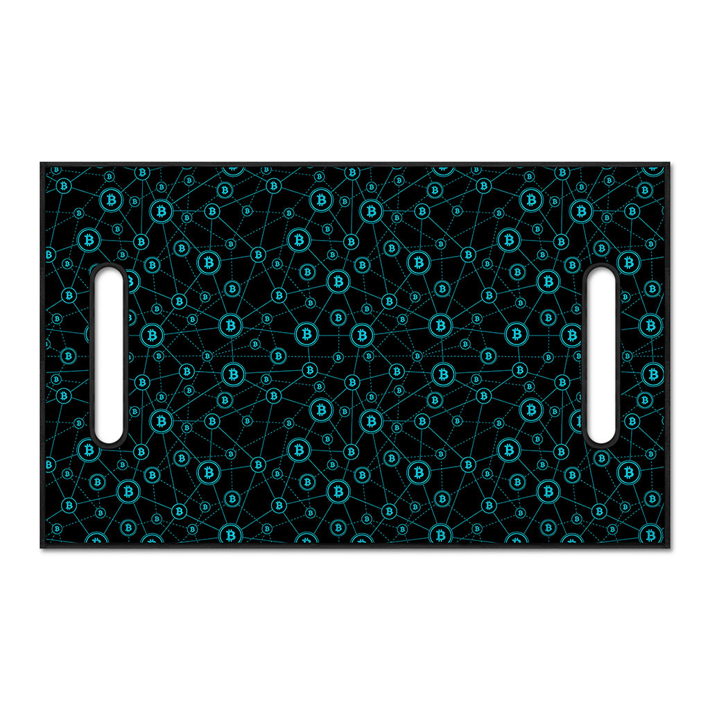 Blue Bitcoin Pattern Print Golf Cart Seat Cover