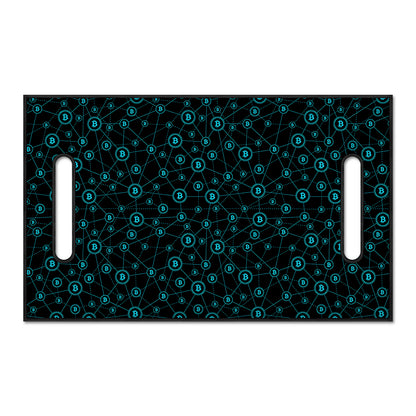 Blue Bitcoin Pattern Print Golf Cart Seat Cover