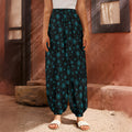Blue Bitcoin Pattern Print Harem Pants