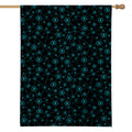 Blue Bitcoin Pattern Print House Flag