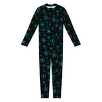 Blue Bitcoin Pattern Print Jumpsuit