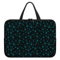 Blue Bitcoin Pattern Print Laptop Sleeve With Handle