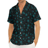 Blue Bitcoin Pattern Print Men's Deep V-Neck Shirt