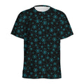 Blue Bitcoin Pattern Print Men's Athletic T-Shirt