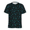 Blue Bitcoin Pattern Print Men's Sports T-Shirt