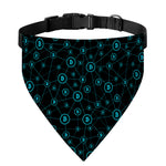 Blue Bitcoin Pattern Print Over The Collar Dog Bandana