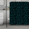 Blue Bitcoin Pattern Print Polyester Shower Curtain