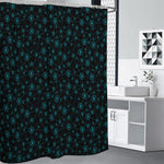 Blue Bitcoin Pattern Print Premium Shower Curtain