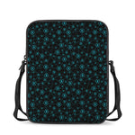 Blue Bitcoin Pattern Print Rectangular Crossbody Bag