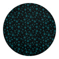 Blue Bitcoin Pattern Print Round Blanket