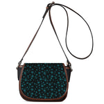 Blue Bitcoin Pattern Print Saddle Bag