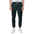 Blue Bitcoin Pattern Print Joggers
