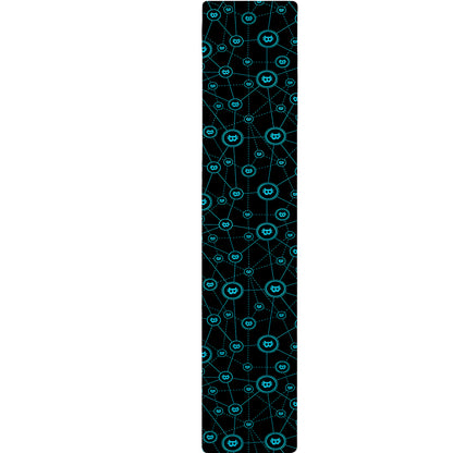 Blue Bitcoin Pattern Print Table Runner