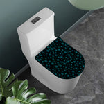 Blue Bitcoin Pattern Print Toilet Lid Cover