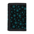 Blue Bitcoin Pattern Print Trifold Wallet