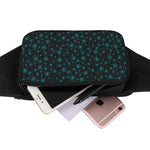 Blue Bitcoin Pattern Print Waist Bag