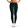 Blue Bitcoin Pattern Print Women's Leggings