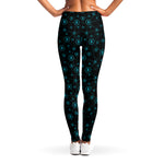 Blue Bitcoin Pattern Print Women's Leggings