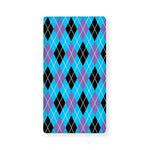 Blue Black And Purple Argyle Print Baby Crib Sheet
