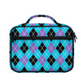 Blue Black And Purple Argyle Print Briefcase Bible Bag
