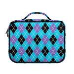 Blue Black And Purple Argyle Print Briefcase Bible Bag
