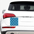 Blue Black And Purple Argyle Print Car Sticker