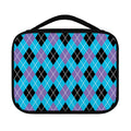 Blue Black And Purple Argyle Print Classic Bible Case
