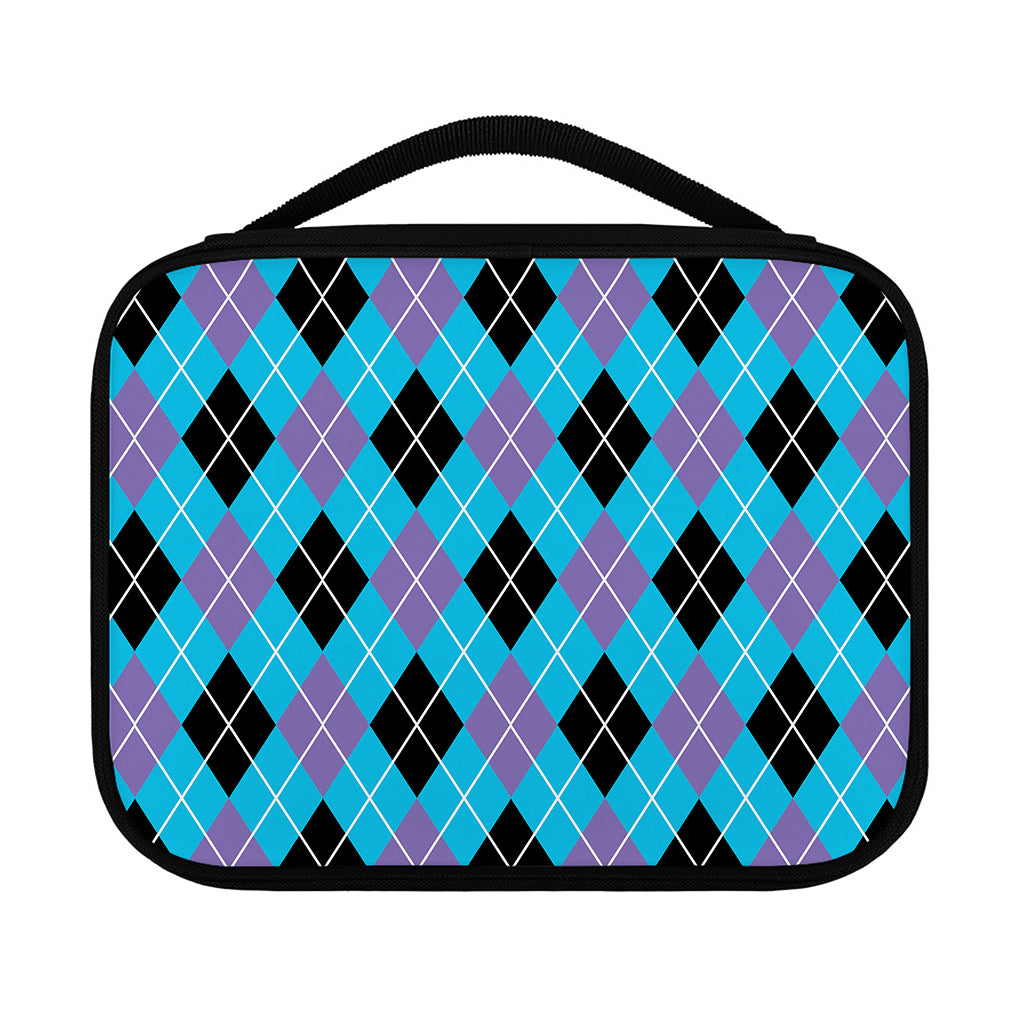 Blue Black And Purple Argyle Print Classic Bible Case