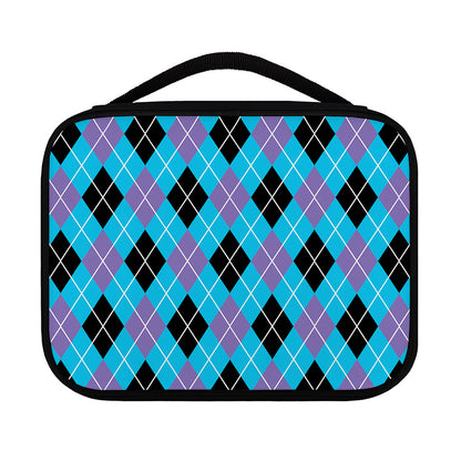 Blue Black And Purple Argyle Print Classic Bible Case