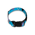 Blue Black And Purple Argyle Print Dog Collar