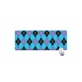 Blue Black And Purple Argyle Print Extended Mouse Pad