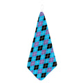 Blue Black And Purple Argyle Print Hand Towel