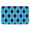 Blue Black And Purple Argyle Print Indoor Door Mat