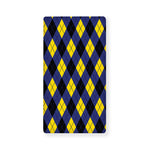 Blue Black And Yellow Argyle Print Baby Crib Sheet