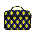 Blue Black And Yellow Argyle Print Briefcase Bible Bag