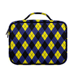 Blue Black And Yellow Argyle Print Briefcase Bible Bag