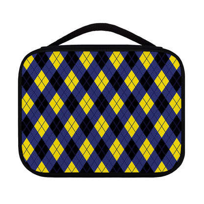 Blue Black And Yellow Argyle Print Classic Bible Case