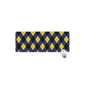 Blue Black And Yellow Argyle Print Extended Mouse Pad