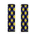 Blue Black And Yellow Argyle Print Handle Covers