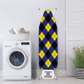 Blue Black And Yellow Argyle Print Ironing Board Cover