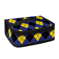 Blue Black And Yellow Argyle Print Small Lunch Bag